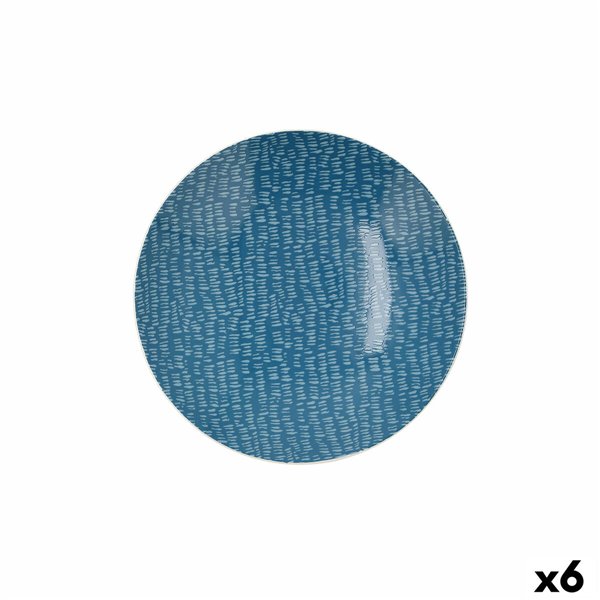 Deep Plate Ariane Coupe Ripple Ceramic Blue (20 cm) (6 Units)
