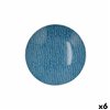 Deep Plate Ariane Coupe Ripple Ceramic Blue (20 cm) (6 Units)