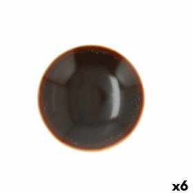 Deep Plate Ariane Coupe Decor Ceramic Brown (20 cm) (6 Units)