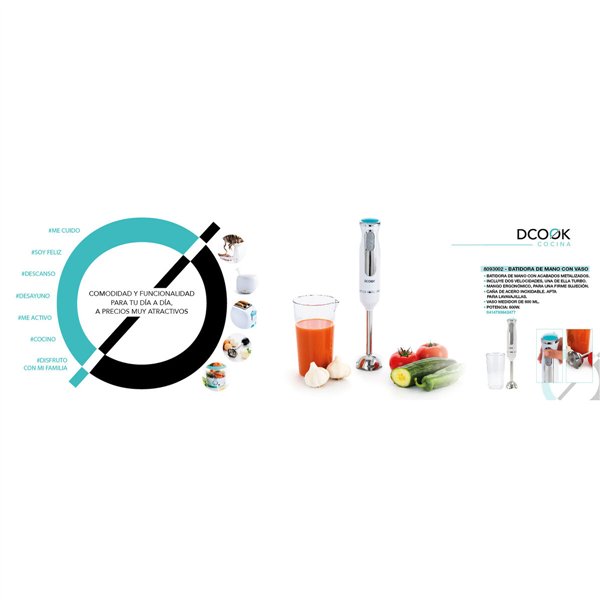 Hand-held Blender Dcook Gallery White 600 W