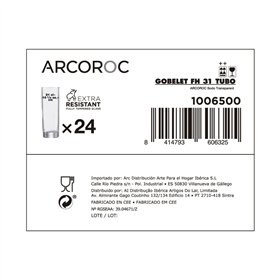 Set of glasses Arcoroc Tubo Transparent Glass 300 ml Tube (24 Units)