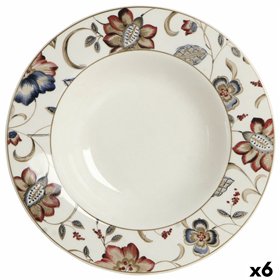 Deep Plate Queen´s By Churchill Jacobean Floral Ceramic China crockery 22,8 cm (6 Units)