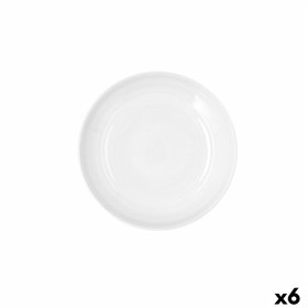 Deep Plate Ariane Artisan Ceramic White 25 cm (6 Units)