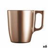 Mug Luminarc Flashy Light brown 250 ml Glass (6 Units)