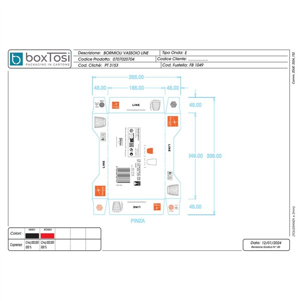 Stiklinių rinkinys Bormioli Rocco Line skaidrus stiklas su reljefu 290 ml 6 vnt.