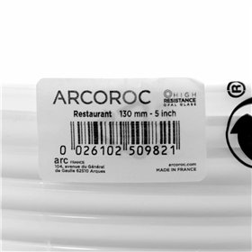 Plate set Arcoroc Intensity White 6 Units Glass 25,5 cm