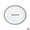 Flat Plate Luminarc Friends Time Bistr White/Black Glass Ø 30 cm Meat (12 Units)