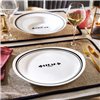 Flat Plate Luminarc Friends Time Bistr White/Black Glass Ø 30 cm Meat (12 Units)