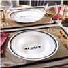 Pasta Dish Luminarc Friends Time Bistro White/Black Glass 28,5 cm (12 Units)