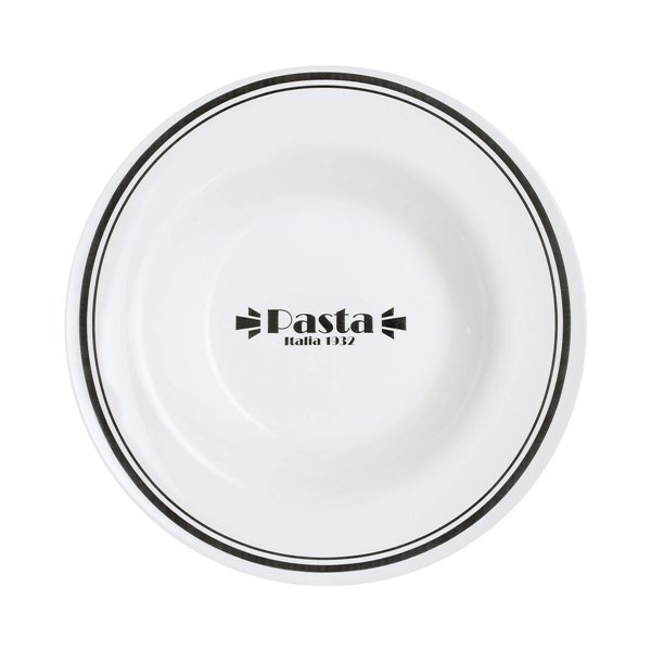 Pasta Dish Luminarc Friends Time Bistro White/Black Glass 28,5 cm (12 Units)