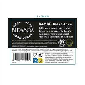 Välipalatarjotin Bidasoa Bambu Ruskea Puu 40 x 15,5 x 4,8 cm