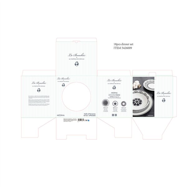 Tableware La Bouchée Medina Ceramic 18 Pieces