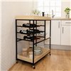 Serving trolley Vinthera Moa Bottle rack Black Metal 75 x 40 x 91,5 cm