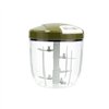 Manual mini chopper with pull cord Quid Naturalia Green Metal 12,5 x 14 cm Manual