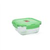 Hermetic Lunch Box Luminarc Pure Box Holy Green Glass Squared 760 ml (6 Units)