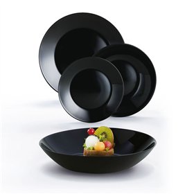 Tableware Luminarc Zelie Black Glass 18 Pieces