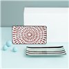 Snack tray Bidasoa Zigzag Multicolour Ceramic Rectangular 20 x 11 cm 2 Units