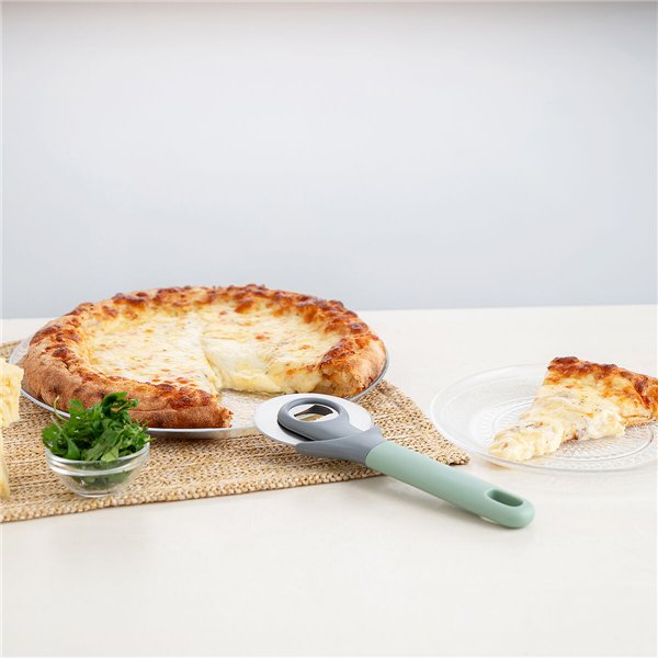 Pizza Cutter Quid Ozon Green Metal 20 cm