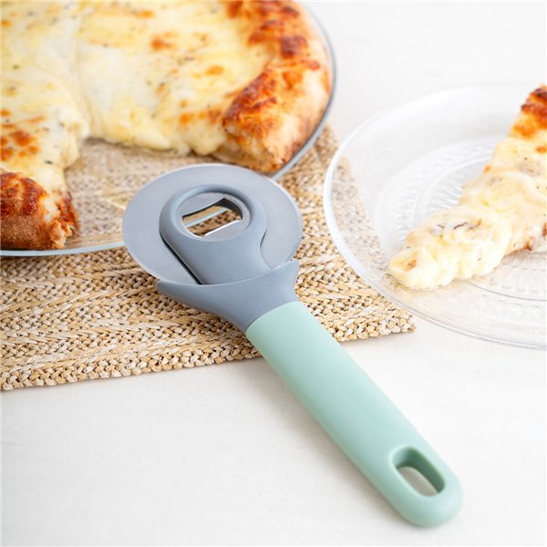 Pizza Cutter Quid Ozon Green Metal 20 cm