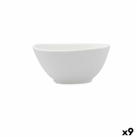 Bowl Bidasoa Fosil White Ceramic Squared
