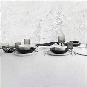 Bowl Bidasoa Fosil White Ceramic Squared