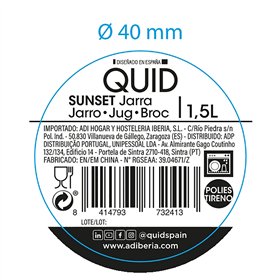 Jug Quid Sunset Coral Plastic 1,5 L