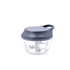 Manual mini chopper with pull cord Quid Ozon Steel Metal 13,5 x 12 x 10 cm
