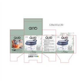 Manual mini chopper with pull cord Quid Ozon Steel Metal 13,5 x 12 x 10 cm