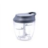 Manual vegetable chopper Quid Ozon Grey Metal 13,5 x 12 x 14,5 cm (12 Units)