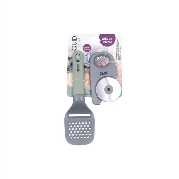 Pizza Cutter Quid Ozon Green Metal 2 Pieces