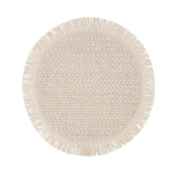 Table Mat Vinthera Okapi Bicoloured Textile Ø 38 cm (12 Units)