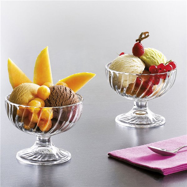 Ice Cream and Milk Shake Glass Arcoroc Sorbet Transparent Glass 380 ml Ice cream 6 Units
