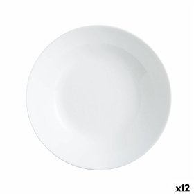 Deep Plate Luminarc Zelie White Glass Ø 20 cm (12 Units)