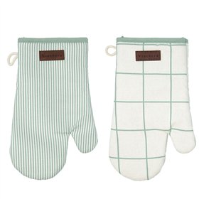 Oven Mitt Vinthera Okapi Due Bicoloured Textile 18 x 28 cm (2 Units)