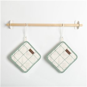 Oven Pot Holder Vinthera Okapi Due Bicoloured 20 x 20 cm 2 Pieces (12 Units)