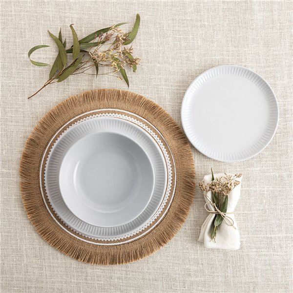 Tableware Bidasoa Moana Grey Ceramic 12 Pieces