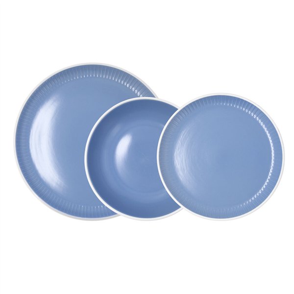 Tableware Bidasoa Moana Blue Ceramic 12 Pieces