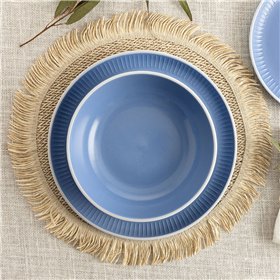 Tableware Bidasoa Moana Blue Ceramic 12 Pieces