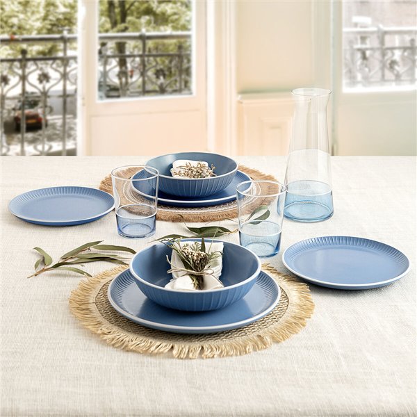 Tableware Bidasoa Moana Blue Ceramic 12 Pieces