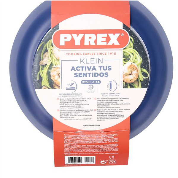 Pan Pyrex Klein Blue Metal Ø 26 cm (6 Units)
