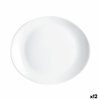 Flat Plate Luminarc Friends Time White Glass 30 x 26 cm (12 Units)