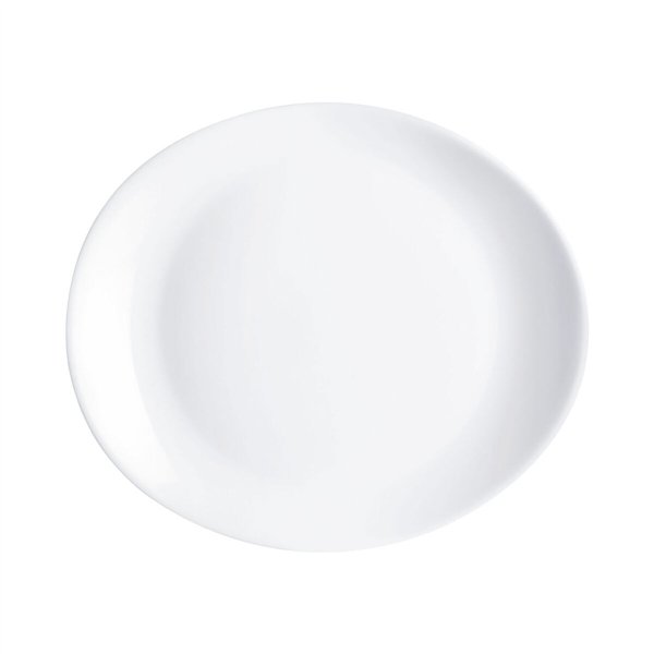 Flat Plate Luminarc Friends Time White Glass 30 x 26 cm (12 Units)