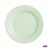 Flat Plate Luminarc Plumi Paradise Ver Green Glass Ø 2,24 cm (24 Units)
