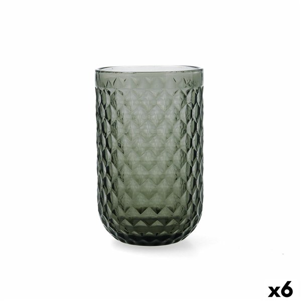 Glass for water Bidasoa Elite Grey Glass 400 ml (6 Units)