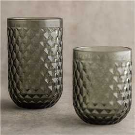 Glass for water Bidasoa Elite Grey Glass 400 ml (6 Units)