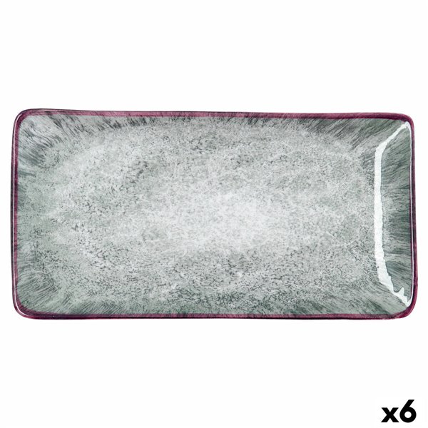 Snack tray Bidasoa Stela Green 27,5 x 16,3 cm (6 Units)