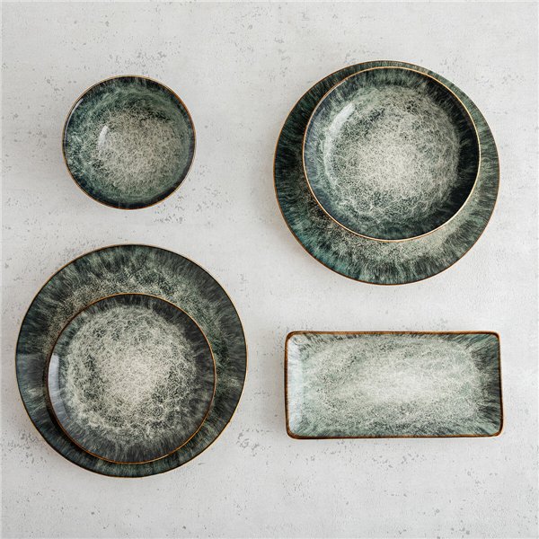 Snack tray Bidasoa Stela Green 27,5 x 16,3 cm (6 Units)