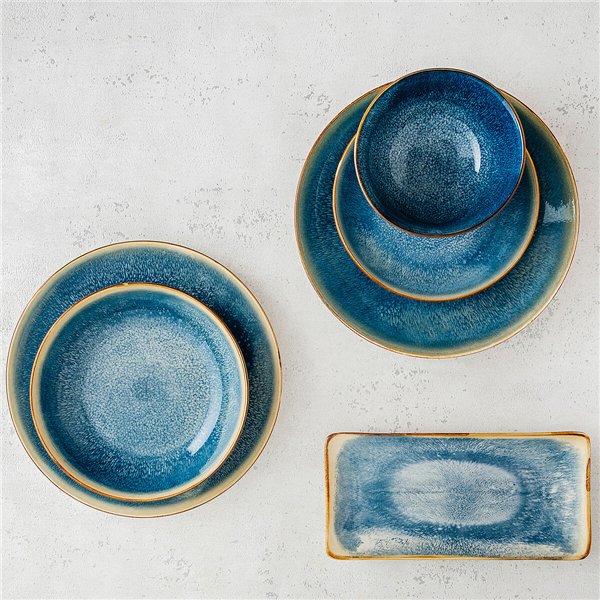 Deep Plate Bidasoa Aura White Ceramic Ø 20 cm (12 Units)