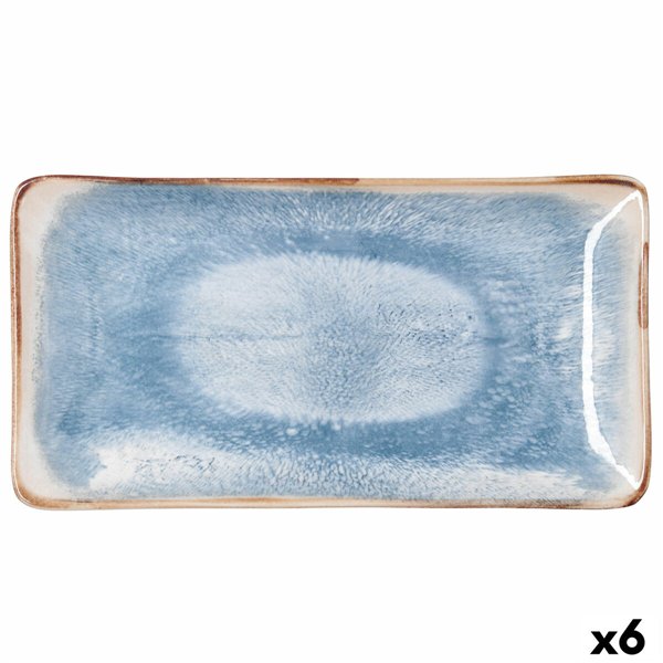 Snack tray Bidasoa Aura White 27,5 x 16,3 cm (6 Units)