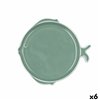 Flat Plate Bidasoa Aura Stela Green Ceramic Fish 19 x 18 x 2 cm (6 Units)